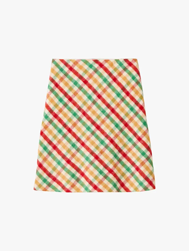 MIU MIU Diagonal check skirt